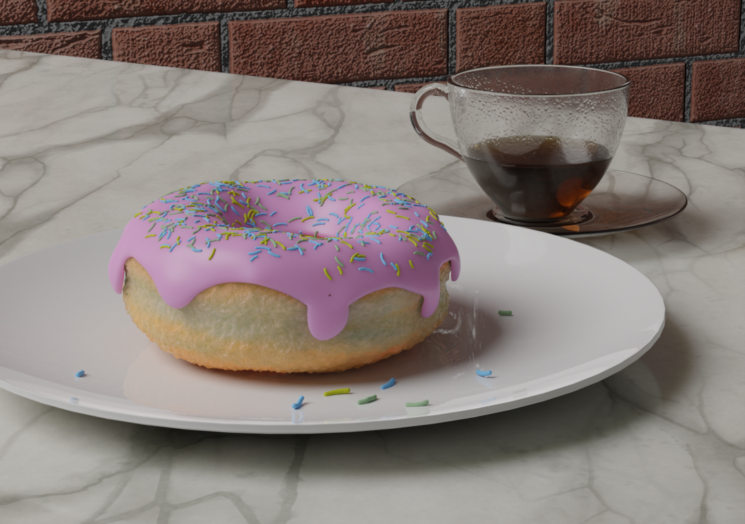 blender - coffee and donut