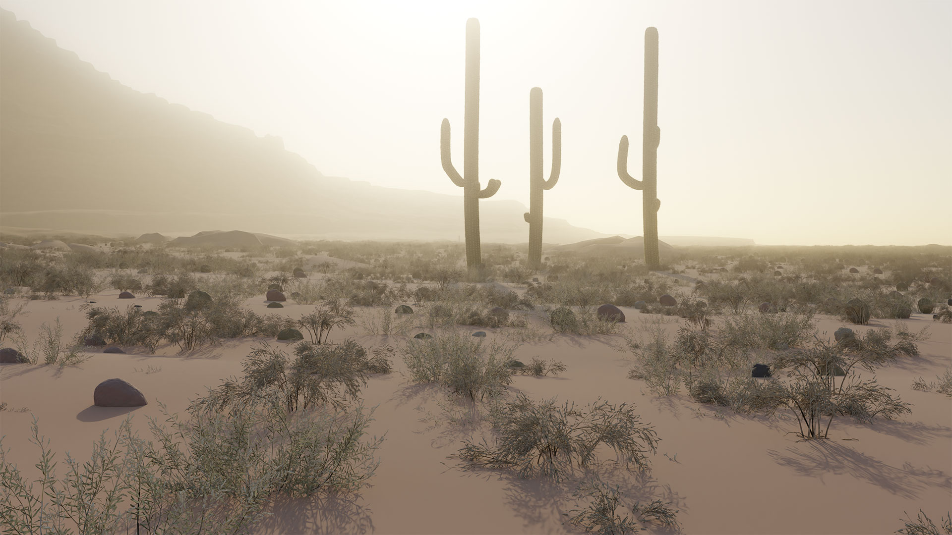 Blender - Desert scene from Poncho & Lefty